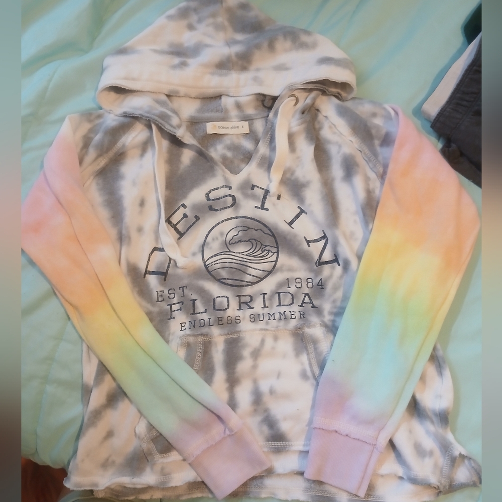Ocean Drive Colorful Tie Dye Destin Florida Hoodie